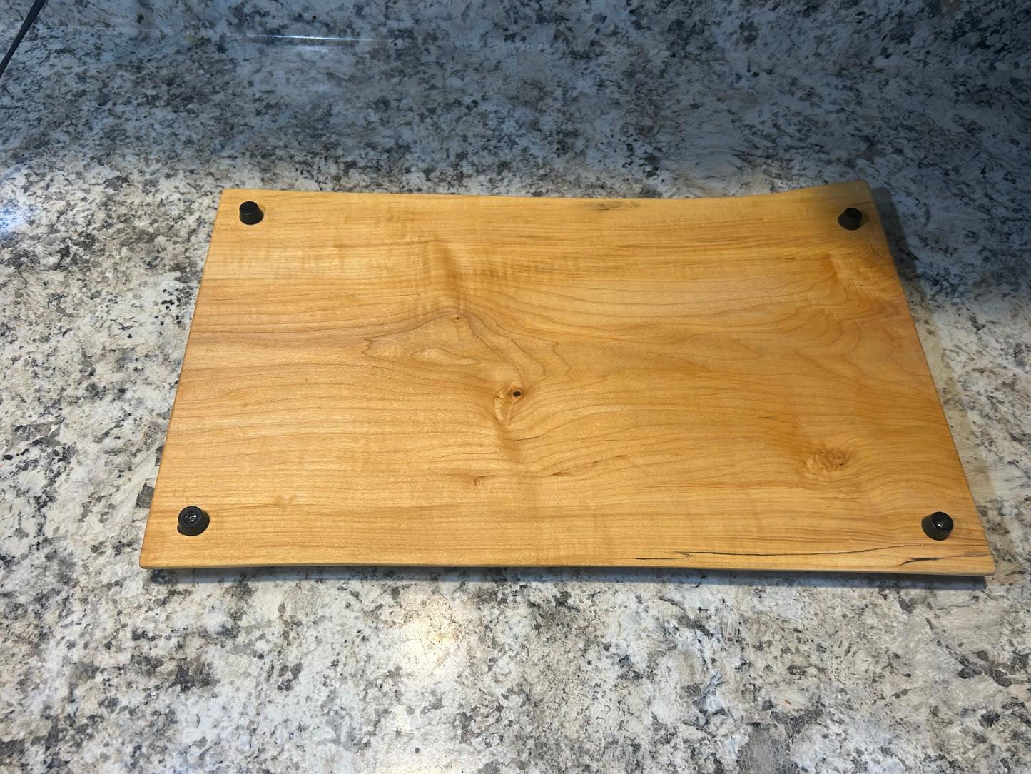 Live Edge Maple Cutting Board – Handmade Rustic Wooden Serving & Chopping Board, 10-12” x 16”, Made in USA