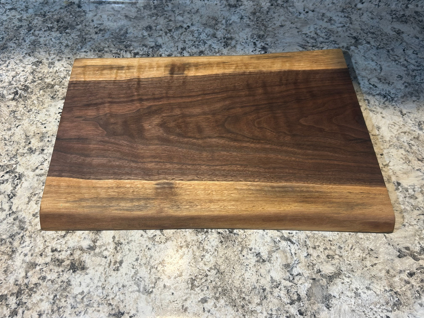 Live Edge Walnut Cutting Board – Handmade Rustic Wooden Serving & Chopping Board, 10-12” x 16”, Made in USA