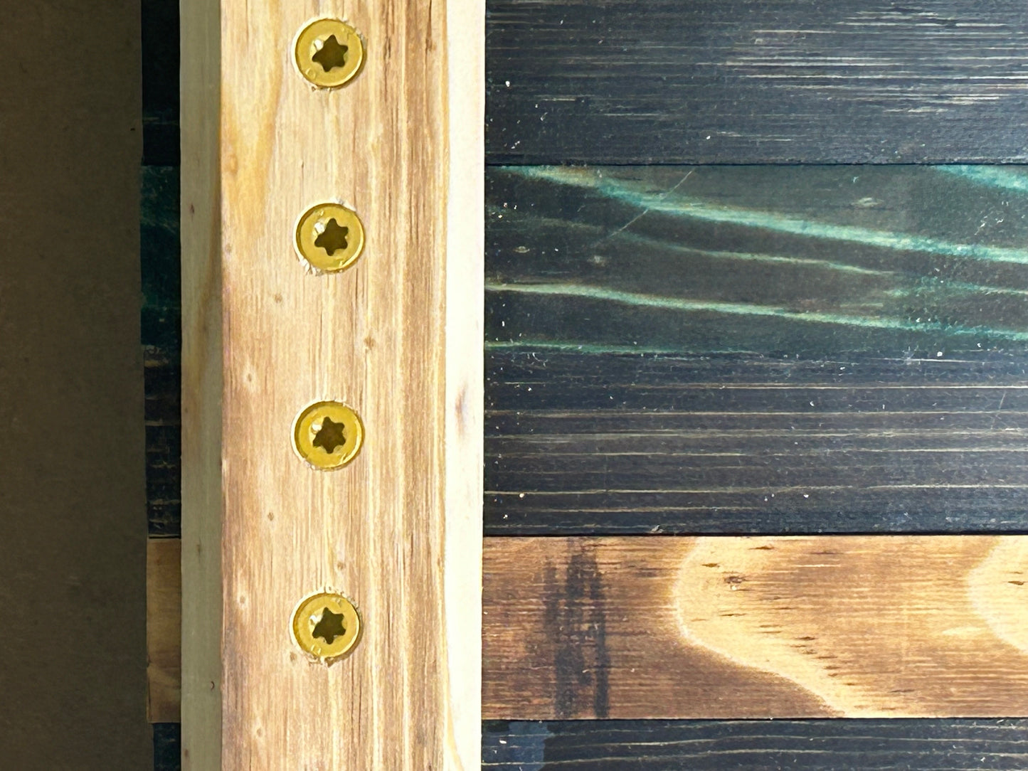 Handcrafted Green Line Wooden American Flag – Rustic Pine, Torched Finish, CNC Stars, Outdoor-Protected, Made in USA